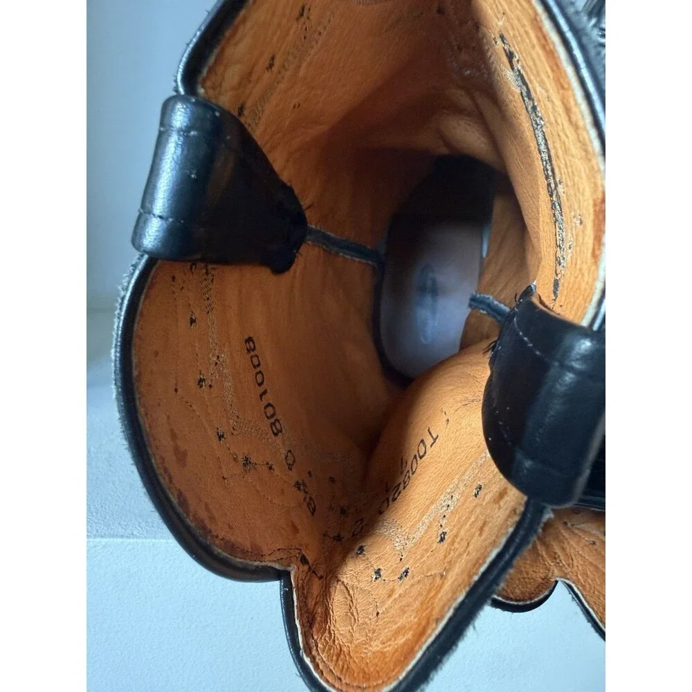 Lucchese 2000 Western Embroidery Leather Roper Boots | USA Made | Men’s 8.5 D